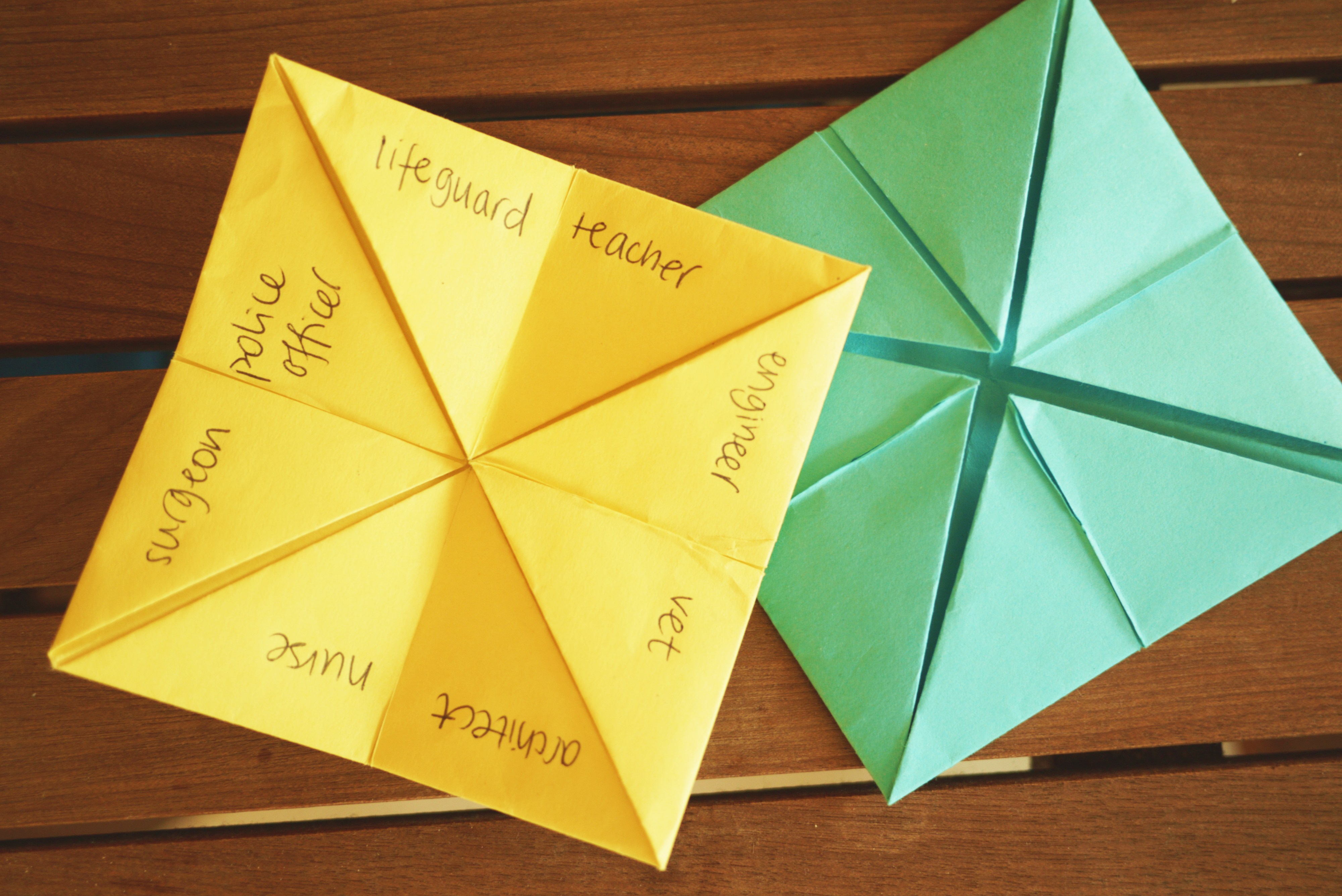 What to write in a paper fortune teller   youtube